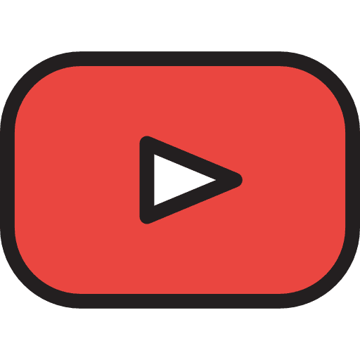 Youtube video player social media logotype icon
