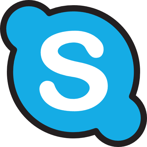 Skype brands and logotypes video call social network icon