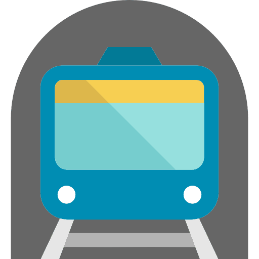 Metro transportation tube metro icon