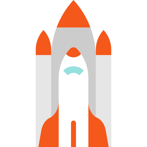 Rocket ship space ship transport rocket icon