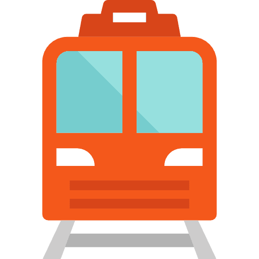 Train transportation street travelling icon