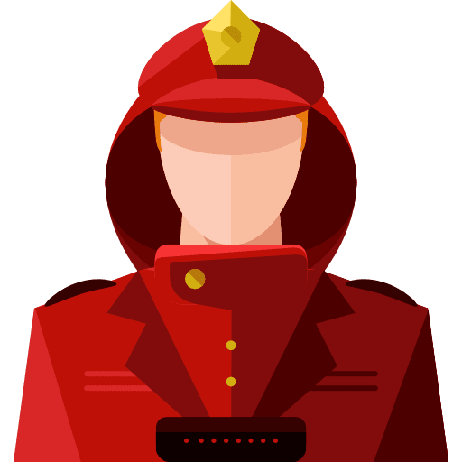 Firefighter user firefighter woman icon
