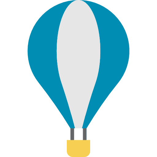 Hot air balloon flight transport transportation icon
