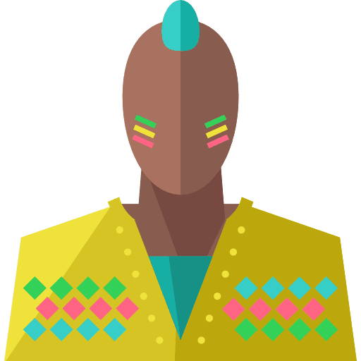 Man avatar african black person icon