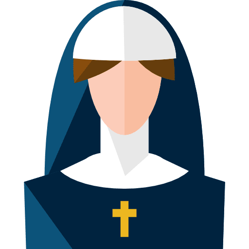 Nun woman social profile icon