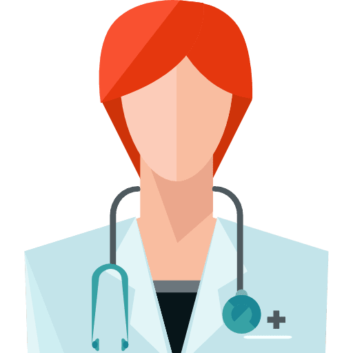Doctor woman profile user icon