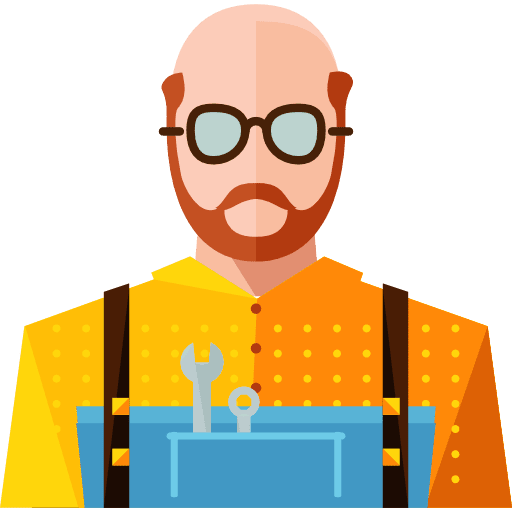 Mechanic handyman professions and jobs user icon