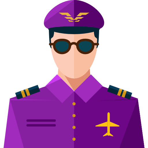 Pilot user avatar professions and jobs icon