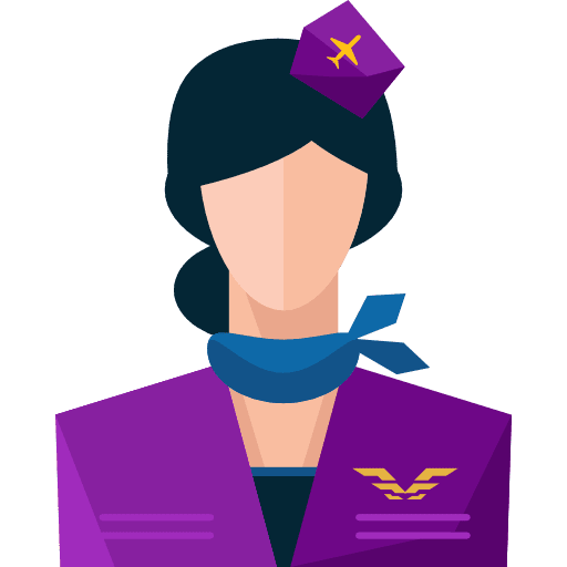 Stewardess woman avatar profile icon