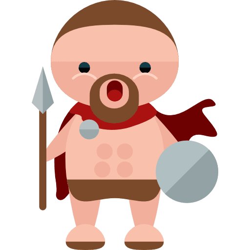 Warrior people characters man icon