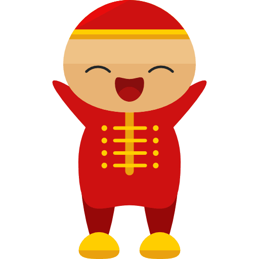 Asian characters people man icon