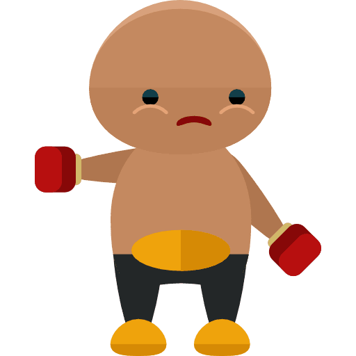 Boxer people fighter man icon