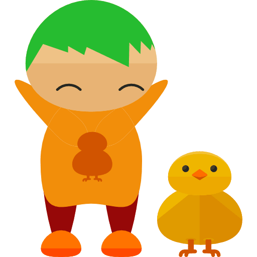 Boy duck people boy icon