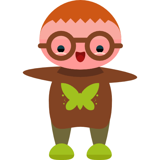 Nerd characters nerd man icon