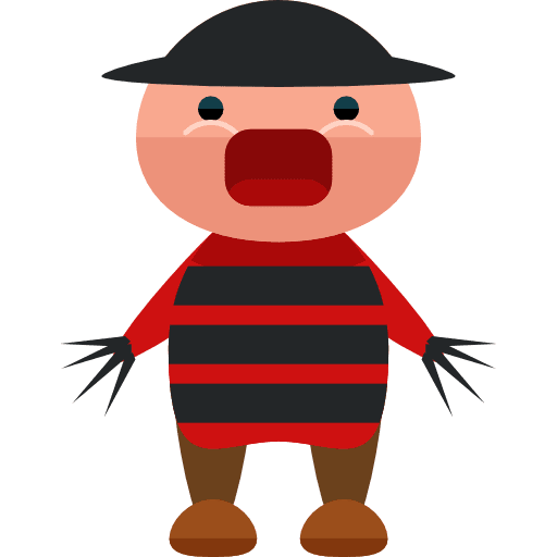 Characters halloween terror man icon