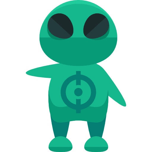 Alien alien extraterrestrial characters icon