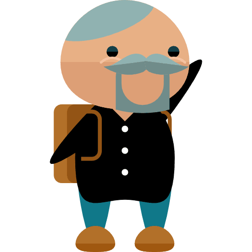 Grandfather characters man people icon