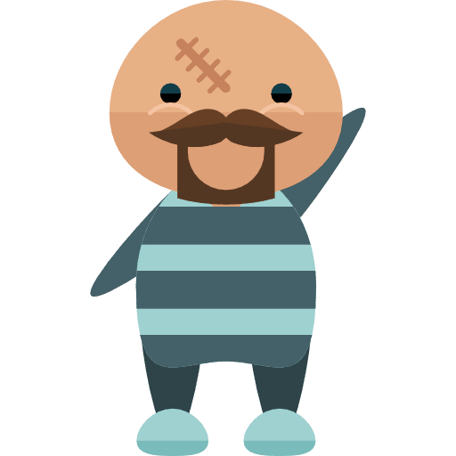 Prisioner prisioner man characters icon