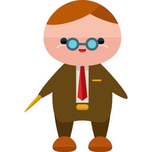 Professor characters man people icon