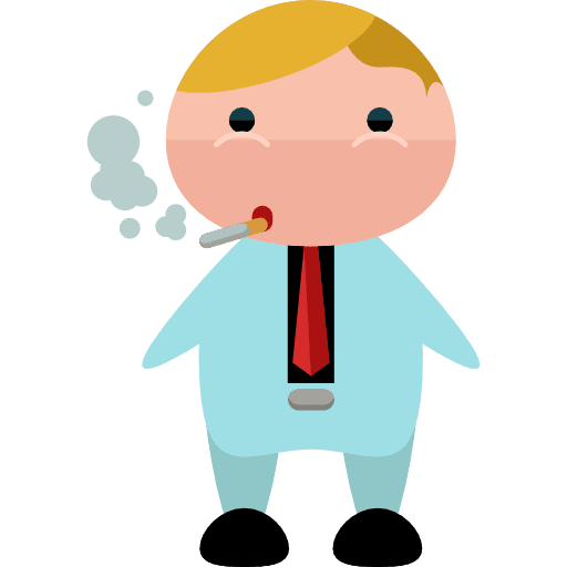 Smoker people smoker man icon