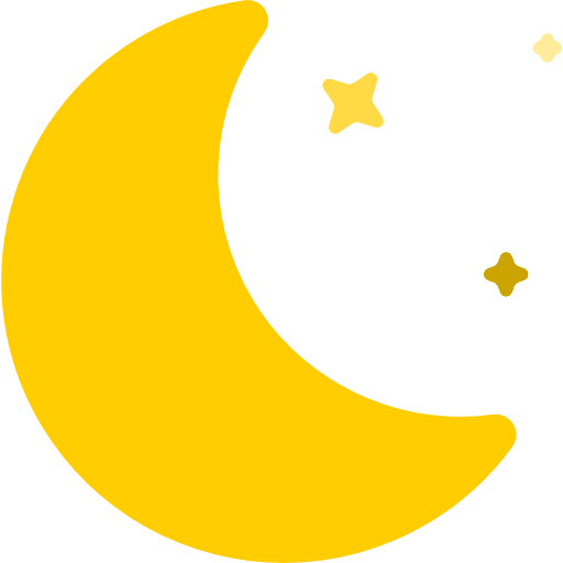 Night miscellaneous night half moon icon