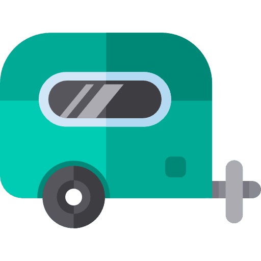 Caravan transport travel vehicle icon
