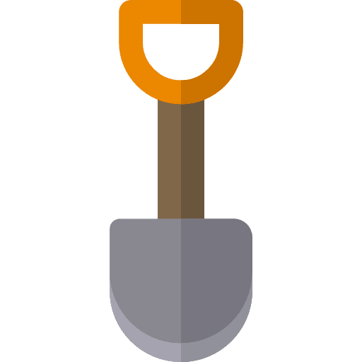 Shovel tools and utensils farming and gardening shovel icon