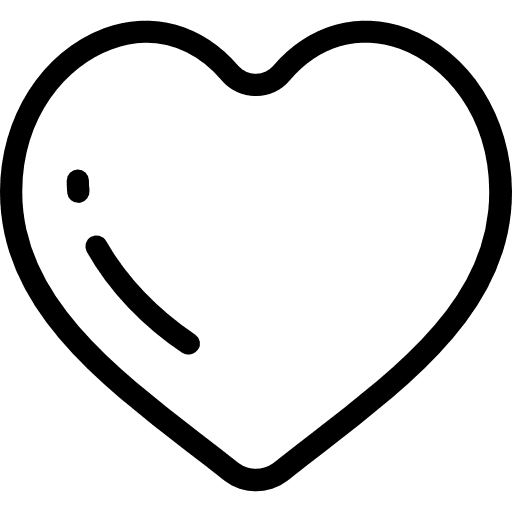 Heart interface shapes heart icon