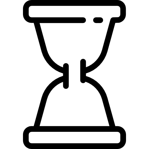 Hourglass tools and utensils clock waiting icon