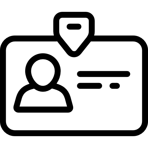 Id card identity identification credential icon