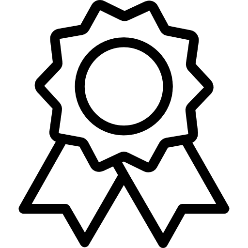 Medal award winner certification icon