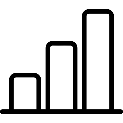 Stats bars statistics growing icon