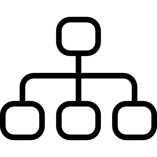 Structure organized diagram structure icon