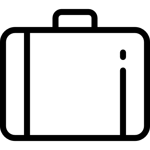 Suitcase portfolio business bag icon