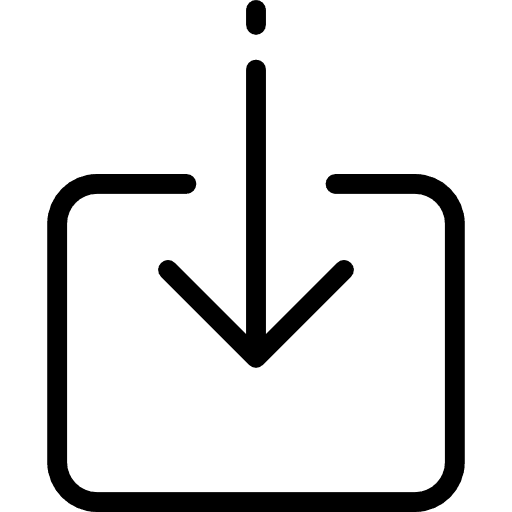 Import option arrow archive icon