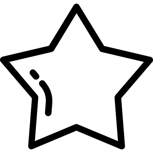 Star shapes rate favorite icon