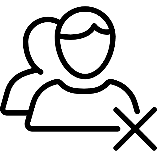 Users man cancel blacklist icon