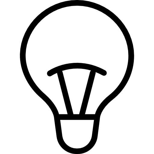 Light bulb idea invention illumination icon