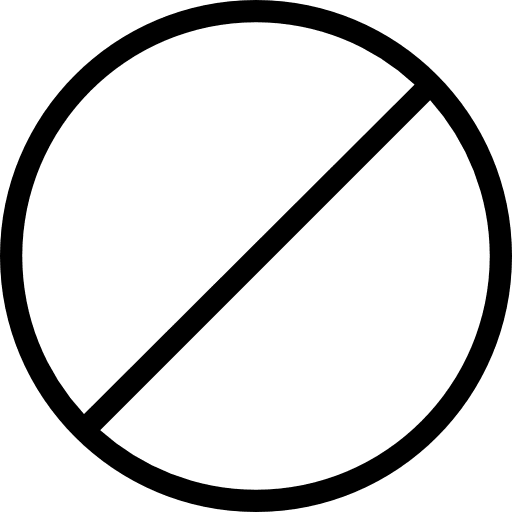 Prohibition shapes signs cancel icon