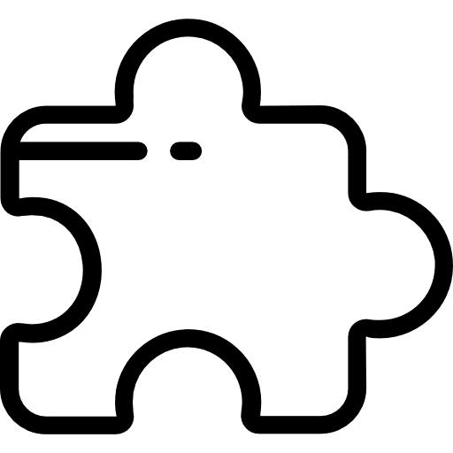 Puzzle piece shapes game icon