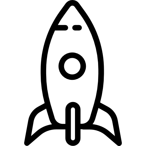 Startup transport space ship launch rocket ship icon