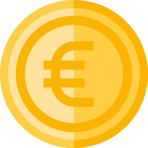 Euro currency cash money icon