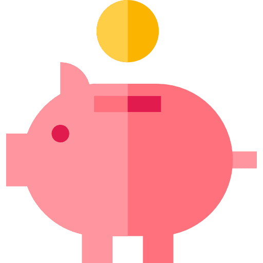 Piggy bank business and finance coin funds icon