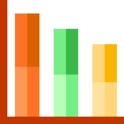 Bar chart statistics graphic business icon