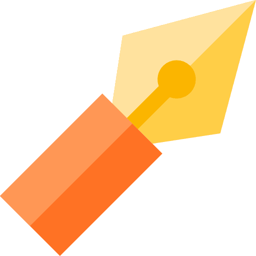 Fountain pen calligraphy writing fountain pen icon