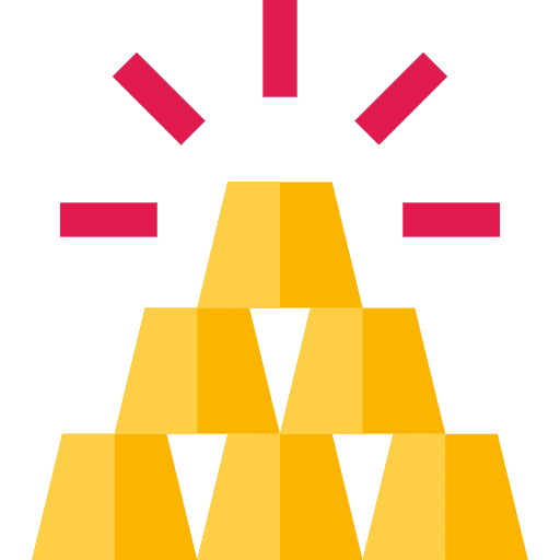 Gold ingots business ingot bank icon