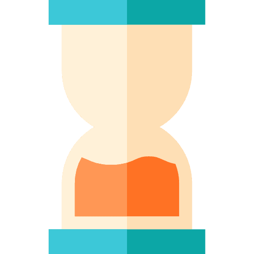 Hourglass tools and utensils clock waiting icon
