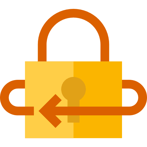 Padlock secure security business and finance icon