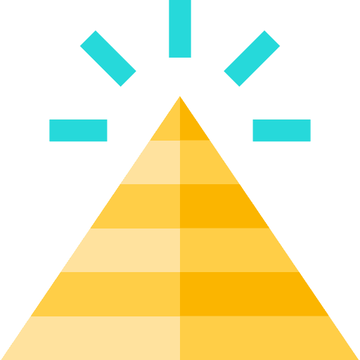 Pyramid graphic statistics business and finance icon