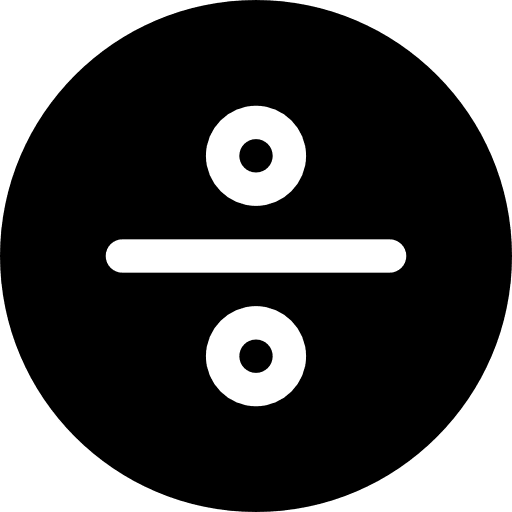 Division calculation mathematical shapes icon